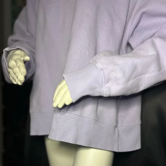 TNA COZYAF Fleece Lavender Crewneck Sweatshirt - Picture 2 of 5